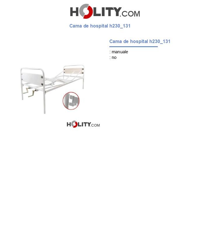 Cama de hospital h230_131