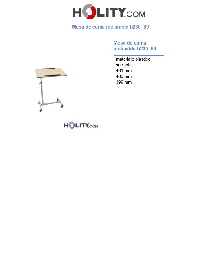 Mesa de cama inclinable h230_89
