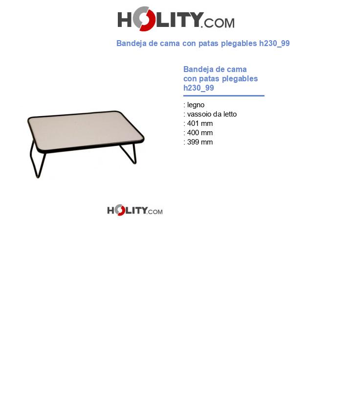 Bandeja de cama con patas plegables h230_99