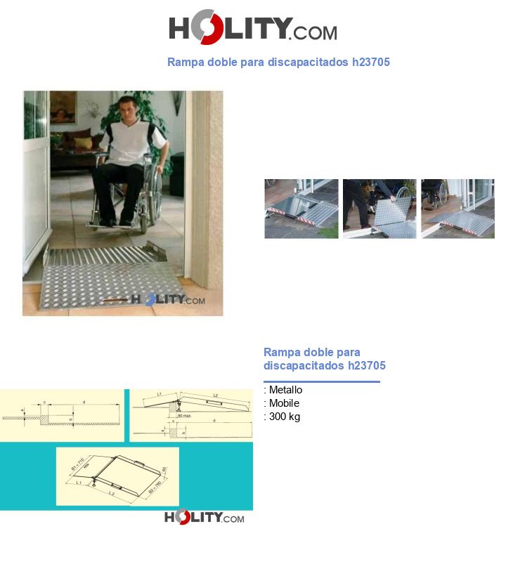 Rampa doble para discapacitados h23705