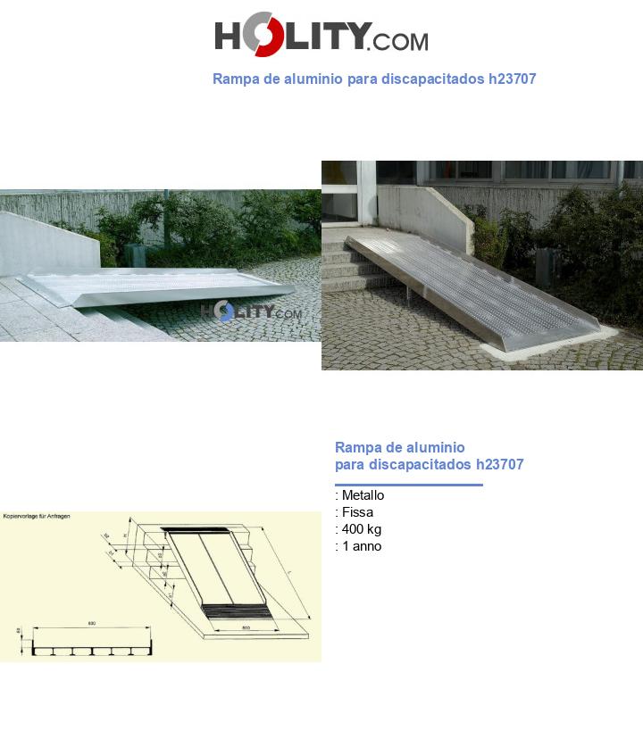 Rampa de aluminio para discapacitados h23707