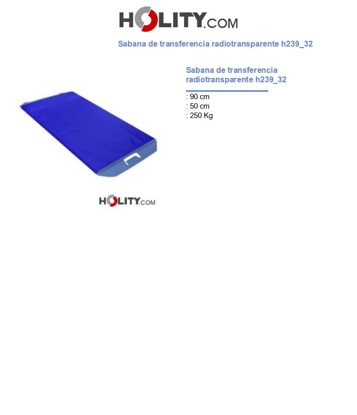 Sabana de transferencia radiotransparente h239_32