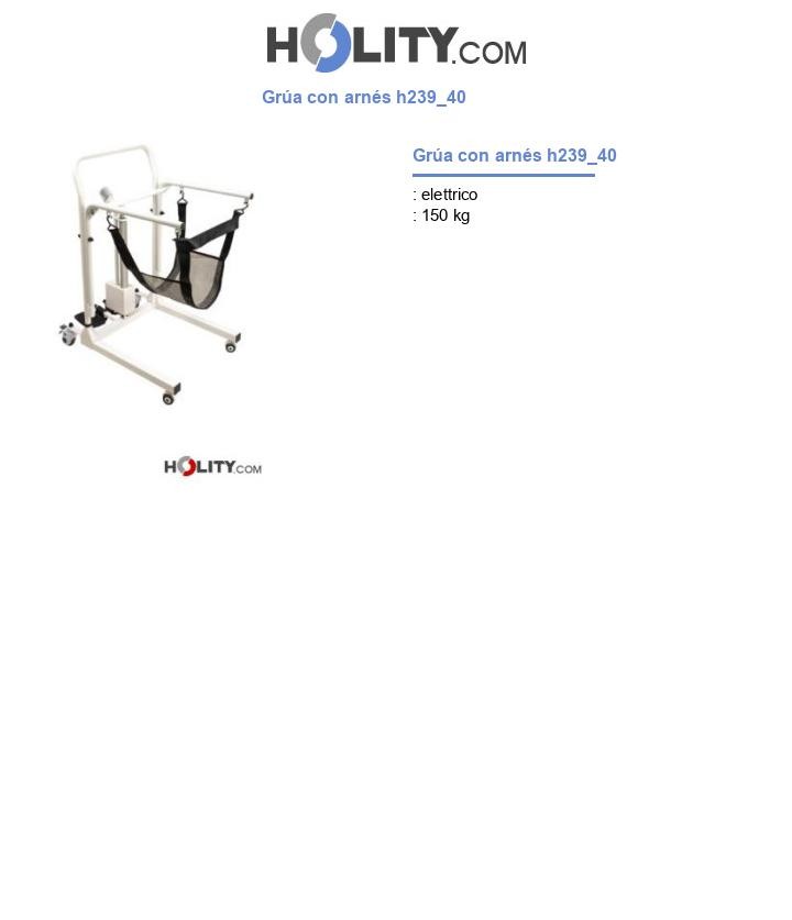 Grúa con arnés h239_40