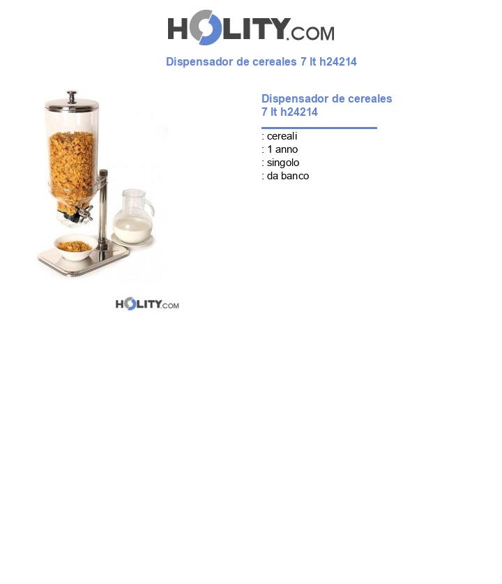 Dispensador de cereales 7 lt h24214