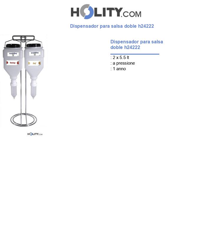 Dispensador para salsa doble h24222