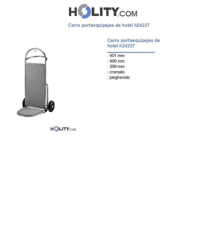 Carro portaequipajes de hotel h24237