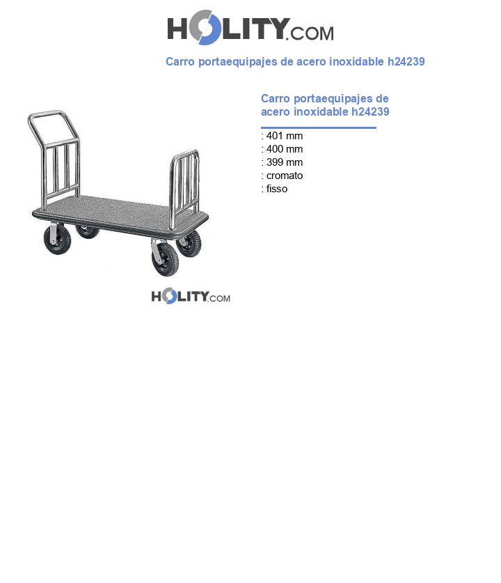 Carro portaequipajes de acero inoxidable h24239