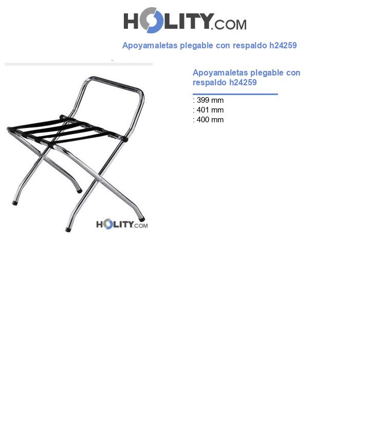 Apoyamaletas plegable con respaldo h24259