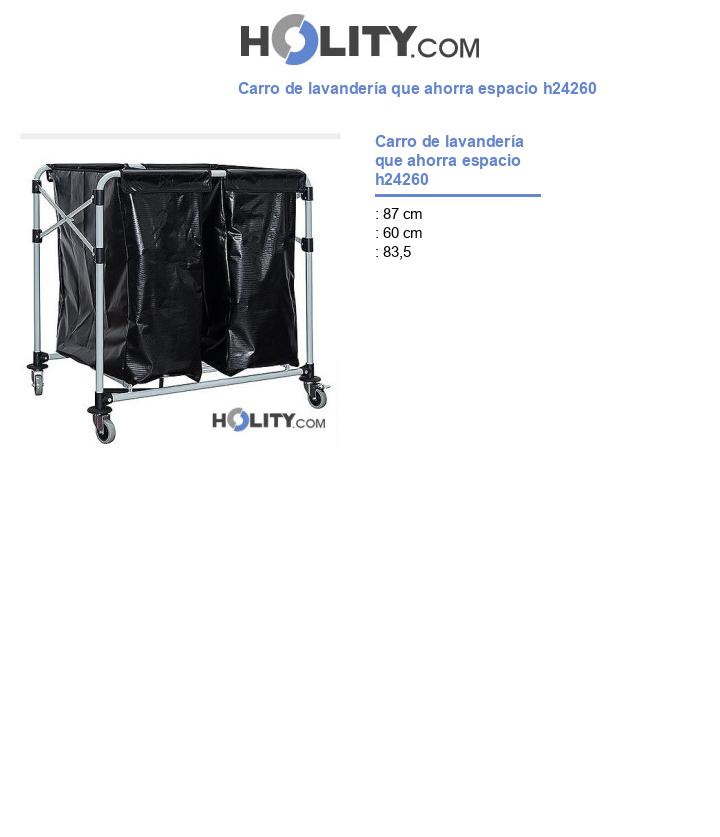 Carro de lavandería que ahorra espacio h24260