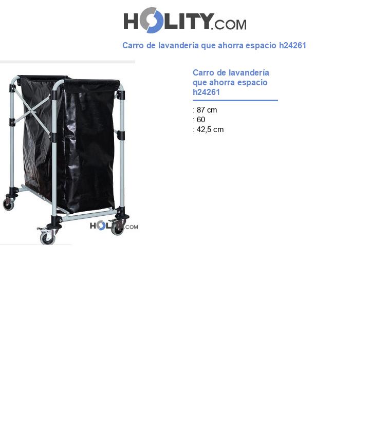 Carro de lavandería que ahorra espacio h24261