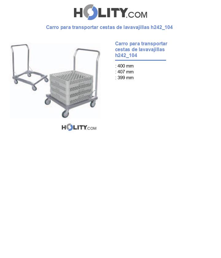 Carro para transportar cestas de lavavajillas h242_104