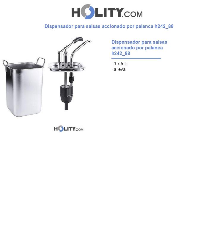 Dispensador para salsas accionado por palanca h242_88