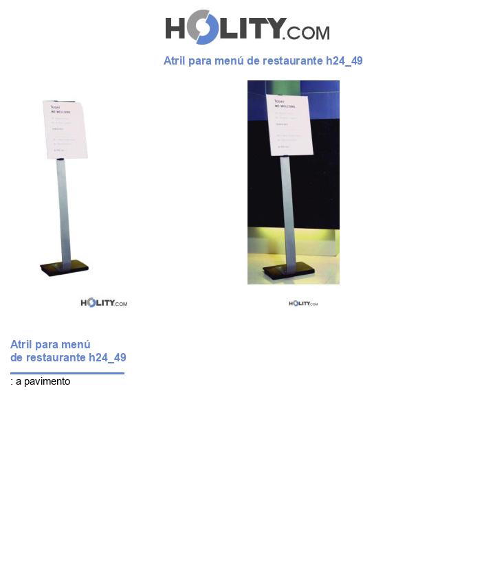 Atril para menú de restaurante h24_49