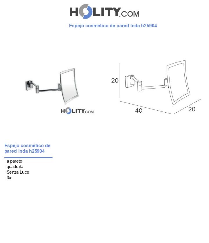 Espejo cosmético de pared Inda h25904
