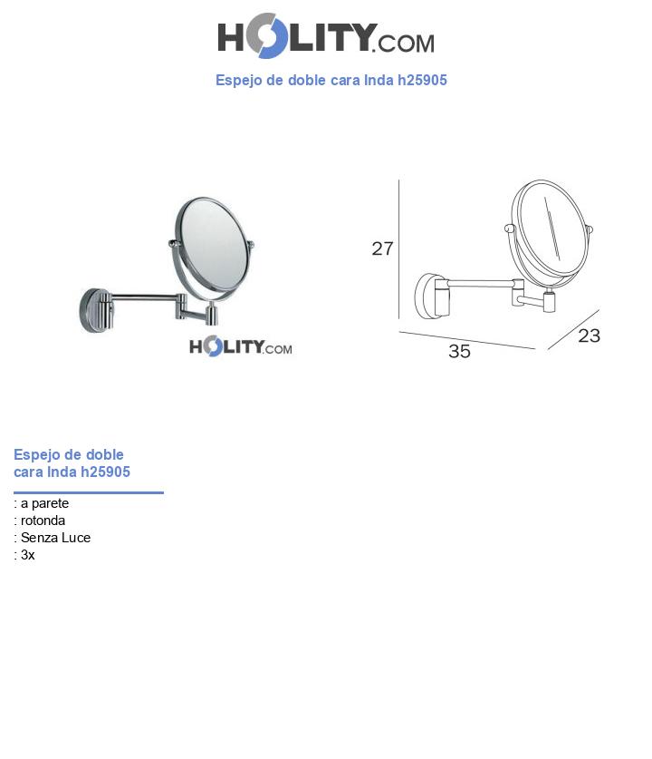 Espejo de doble cara Inda h25905