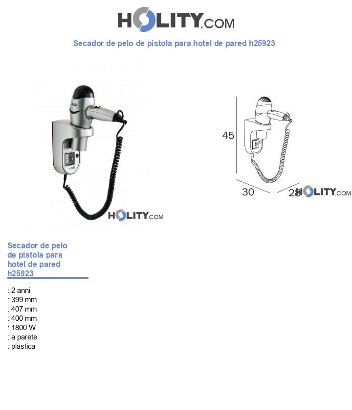 Secador de pelo de pistola para hotel de pared h25923