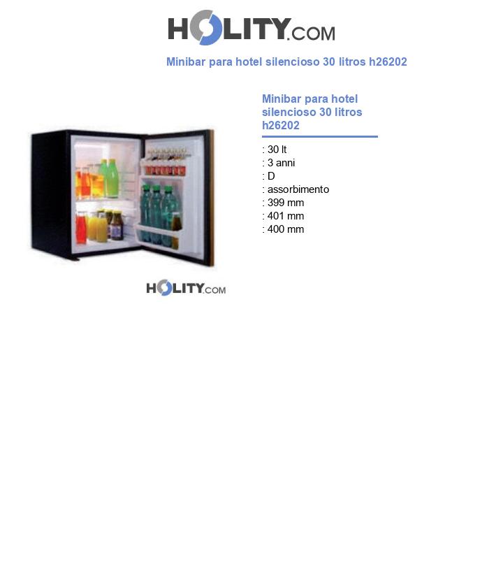 Minibar para hotel silencioso 30 litros h26202