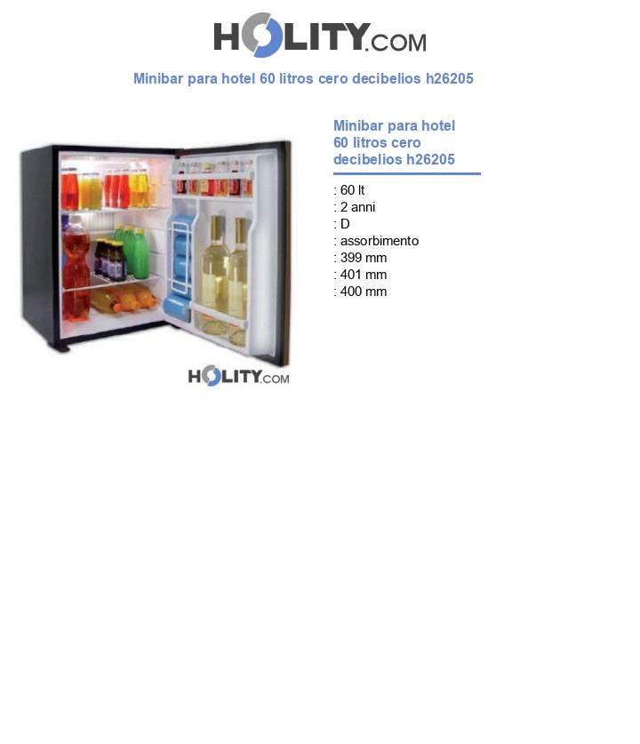 Minibar para hotel 60 litros cero decibelios h26205
