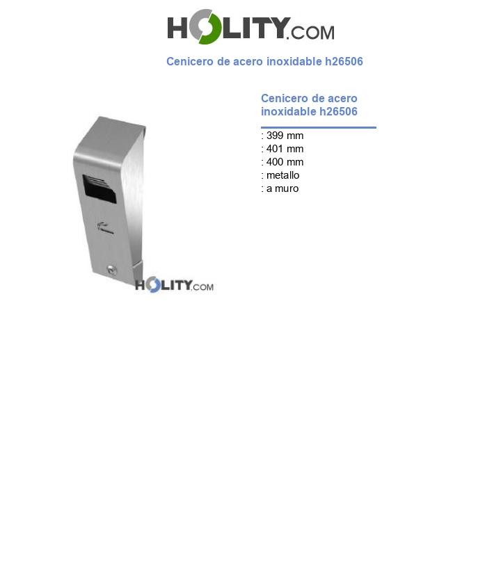 Cenicero de acero inoxidable h26506