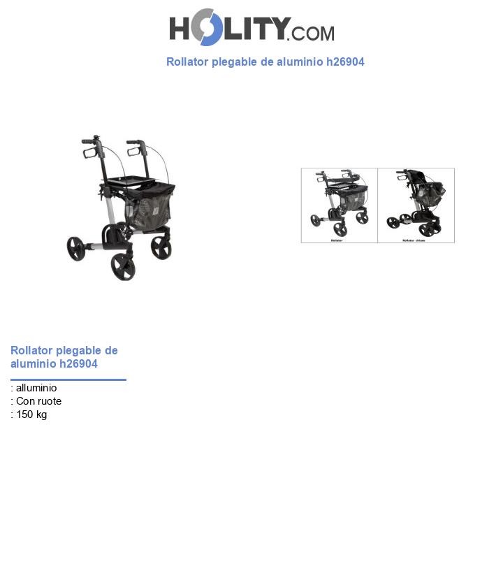 Rollator plegable de aluminio h26904
