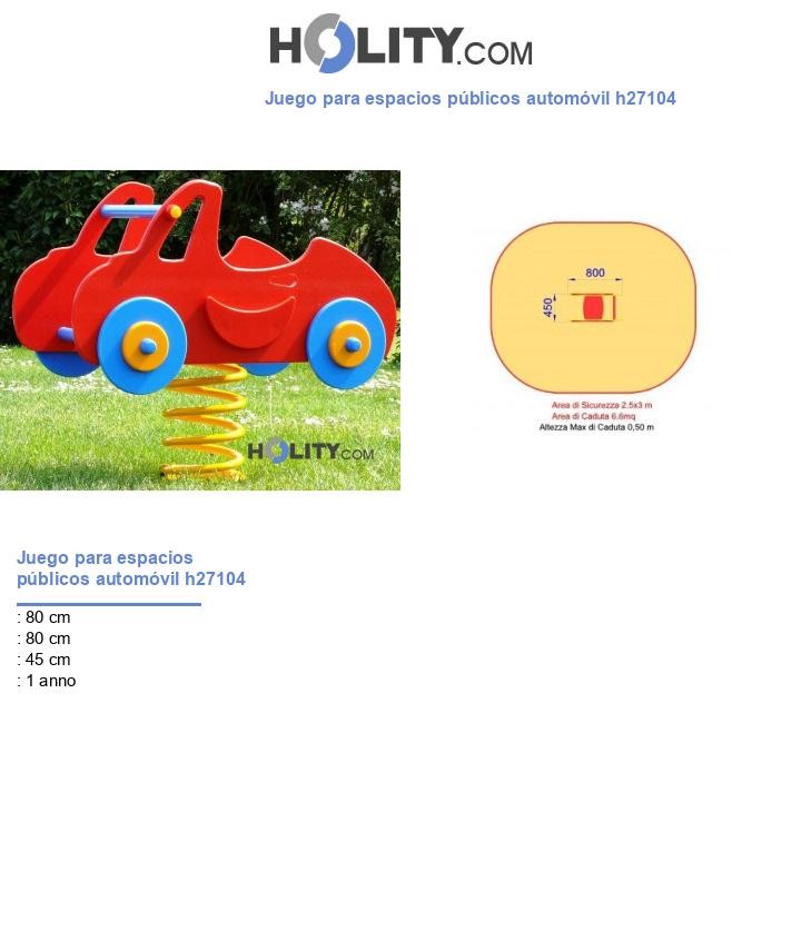 Juego para espacios públicos automóvil h27104