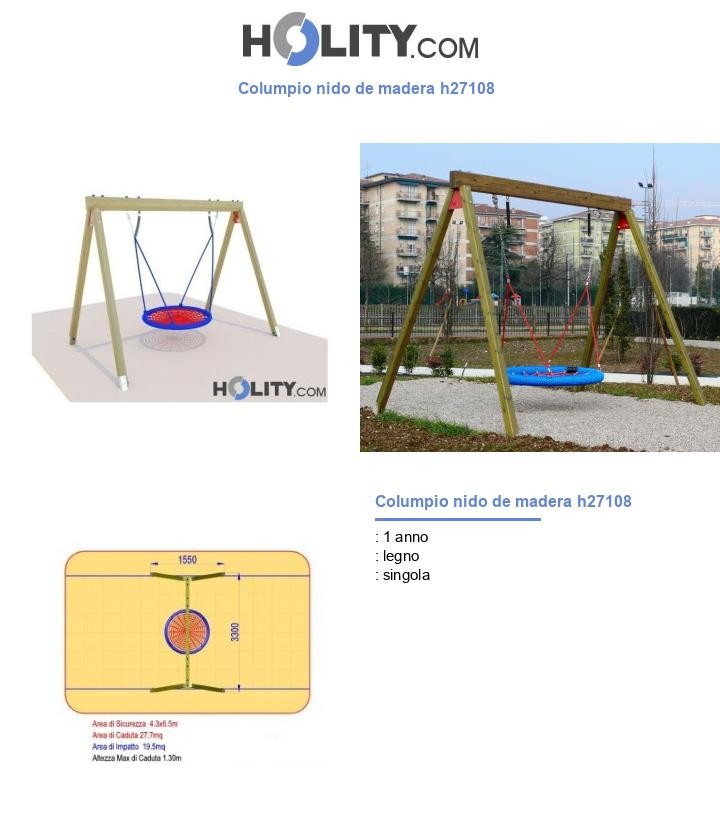 Columpio nido de madera h27108