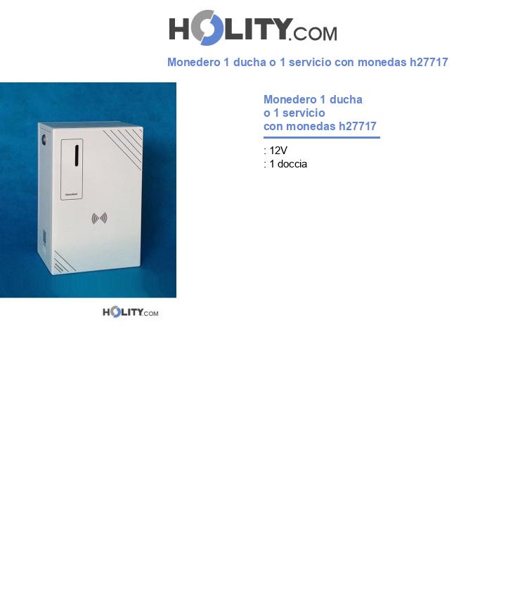 Monedero 1 ducha o 1 servicio con monedas h27717