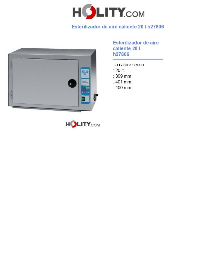 Esterilizador de aire caliente 20 l h27806