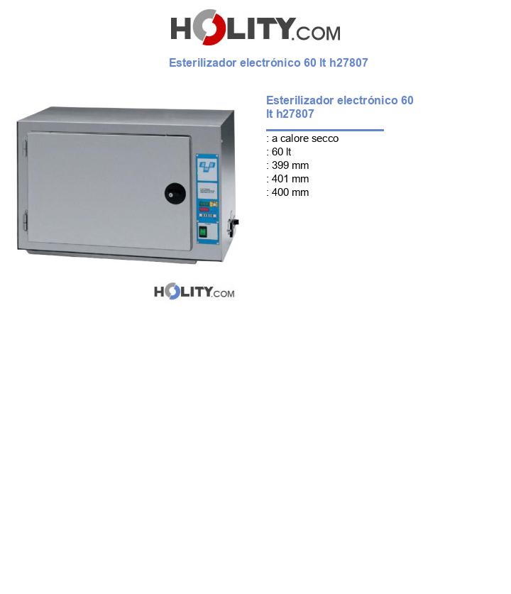Esterilizador electrónico 60 lt h27807