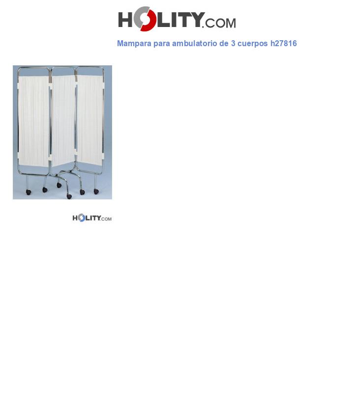 Mampara para ambulatorio de 3 cuerpos h27816