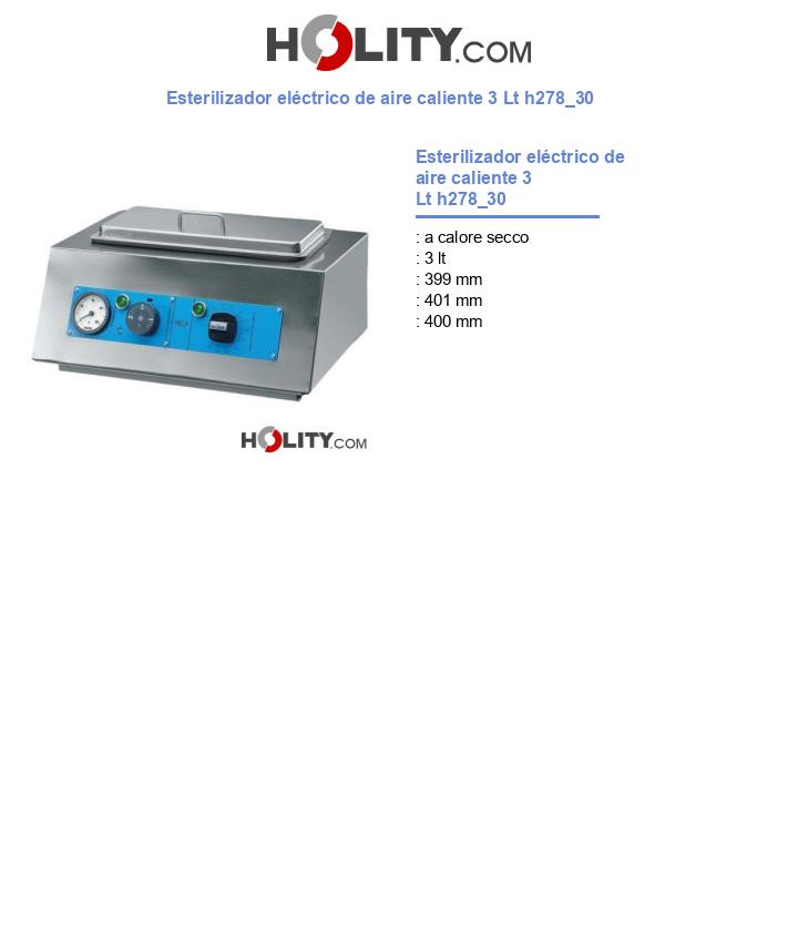 Esterilizador eléctrico de aire caliente 3 Lt h278_30