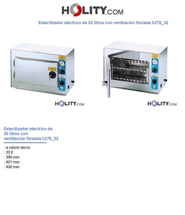 Esterilizador eléctrico de 20 litros con ventilación forzada h278_32
