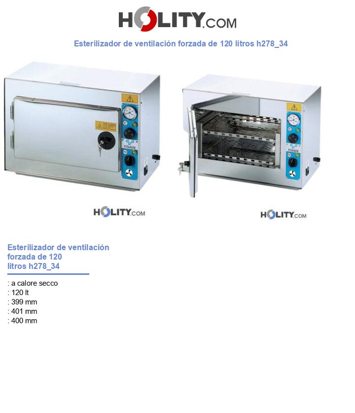 Esterilizador de ventilación forzada de 120 litros h278_34