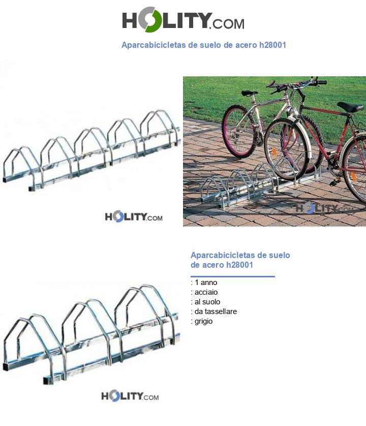 Aparcabicicletas de suelo de acero h28001
