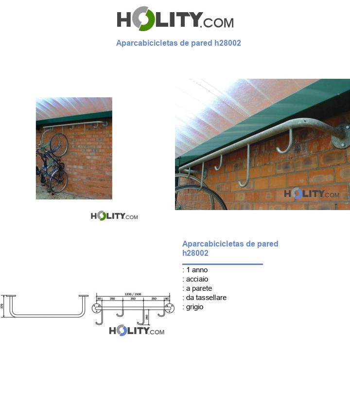 Aparcabicicletas de pared h28002
