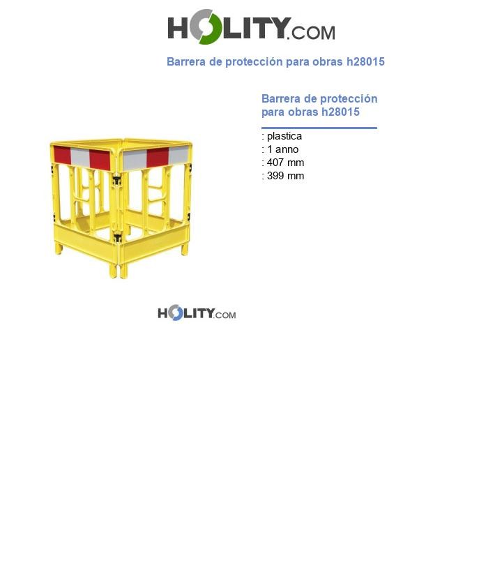 Barrera de protección para obras h28015