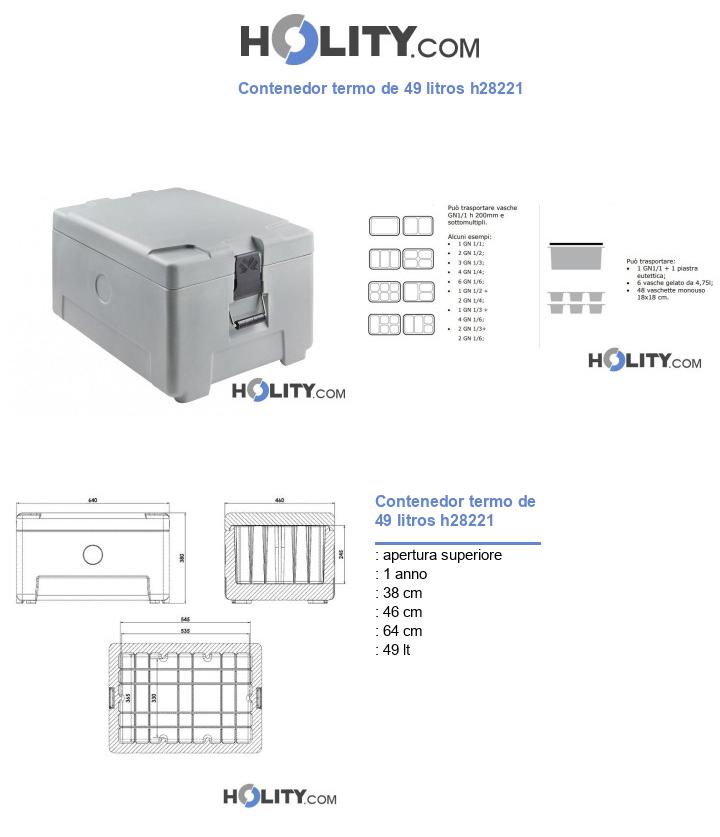 Contenedor termo de 49 litros h28221
