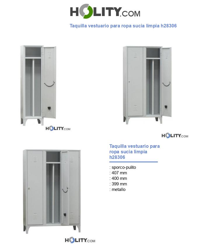 Taquilla vestuario para ropa sucia limpia h28306