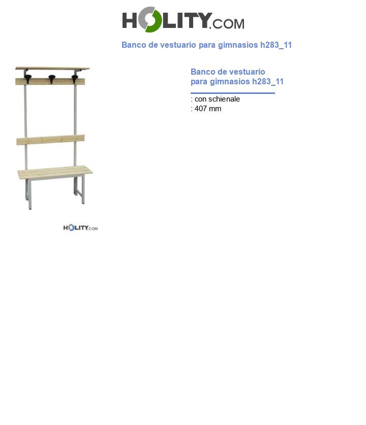 Banco de vestuario para gimnasios h283_11