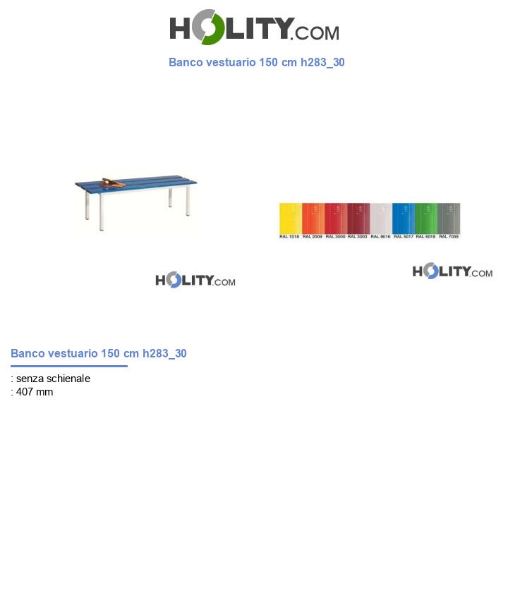 Banco vestuario 150 cm h283_30