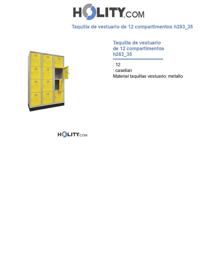 Taquilla de vestuario de 12 compartimentos h283_35