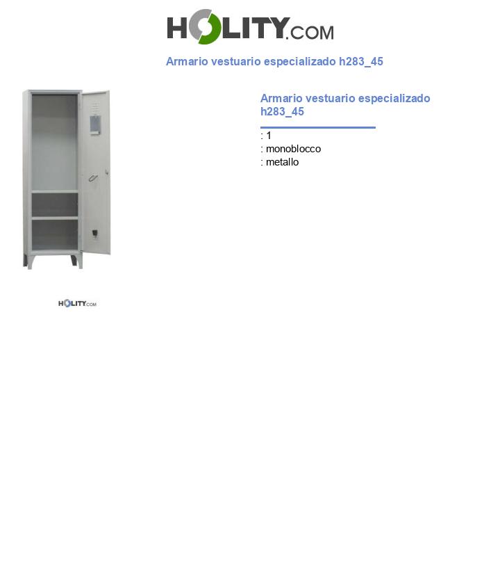 Armario vestuario especializado h283_45
