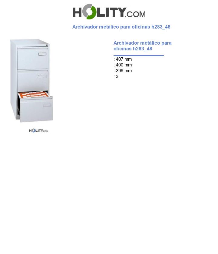 Archivador metálico para oficinas h283_48
