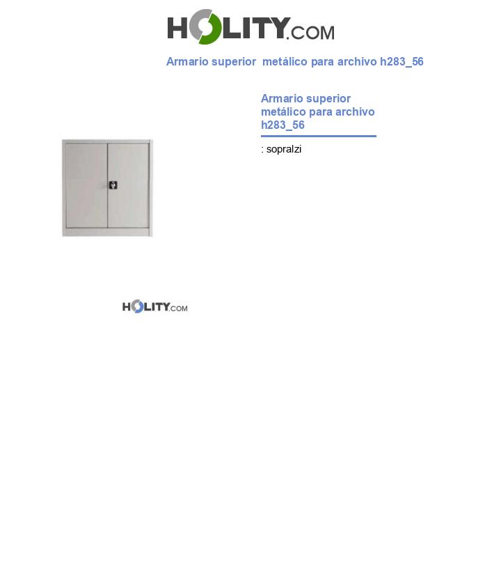 Armario superior  metálico para archivo h283_56