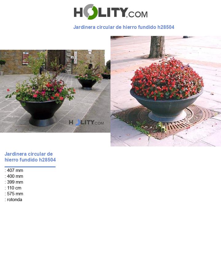Jardinera circular de hierro fundido h28504