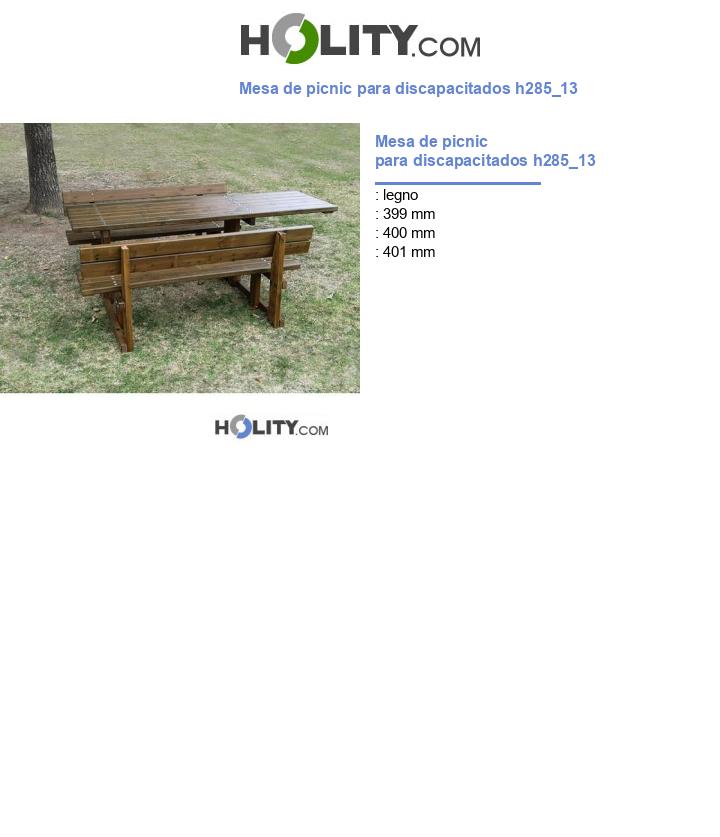 Mesa de picnic para discapacitados h285_13