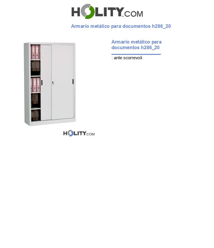 Armario metálico para documentos h286_20