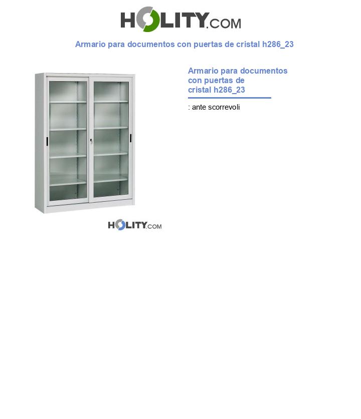 Armario para documentos con puertas de cristal h286_23