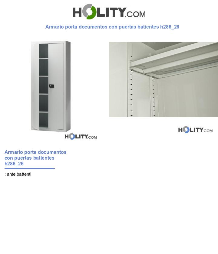Armario porta documentos con puertas batientes h286_26