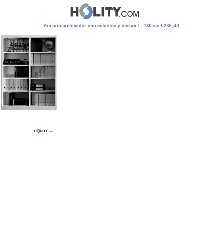 Armario archivador con estantes y divisor L. 180 cm h286_43